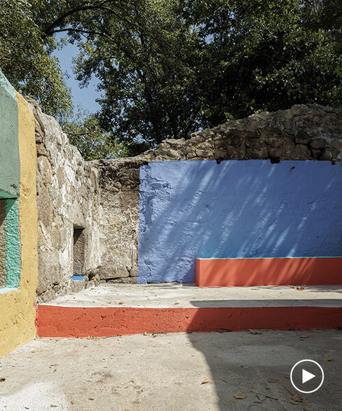 vibrant color gradients and patterns bring neglected urban footpaths to life in portugal