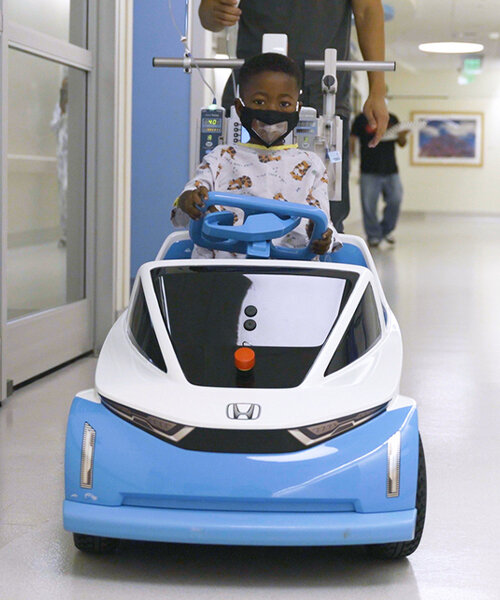 the honda 'shogo' electric vehicle is sparking joy at a children's hospital