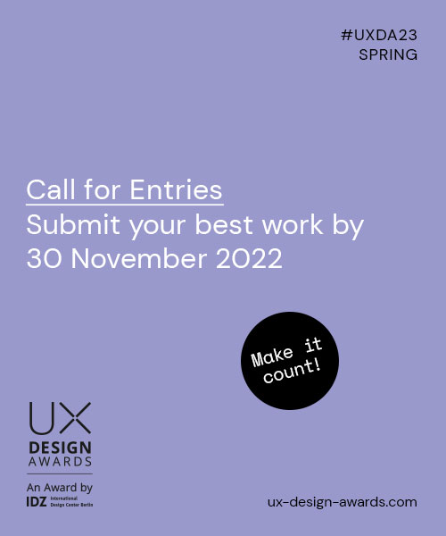 UX Design Awards Spring 2023: Open for Submissions until 30 November
