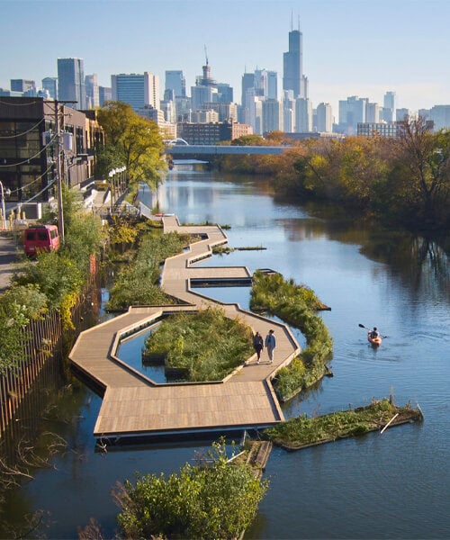 SOM and urban rivers enliven the chicago river with a floating eco-park